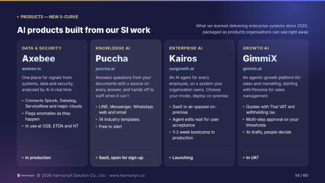 Preview of slide 14 from the HarmonyX company profile